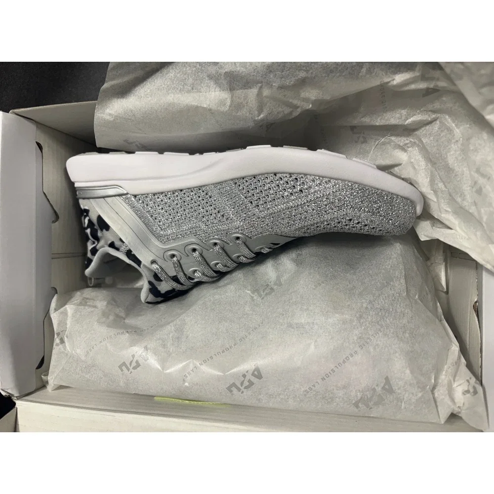 APL NEW TechLoom Tracer Knit Training Sneaker Sliver/Black/Leopard‎ 5.5 MSRP$280
